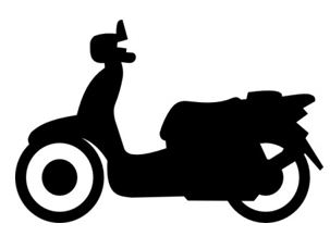 clipart image of moped