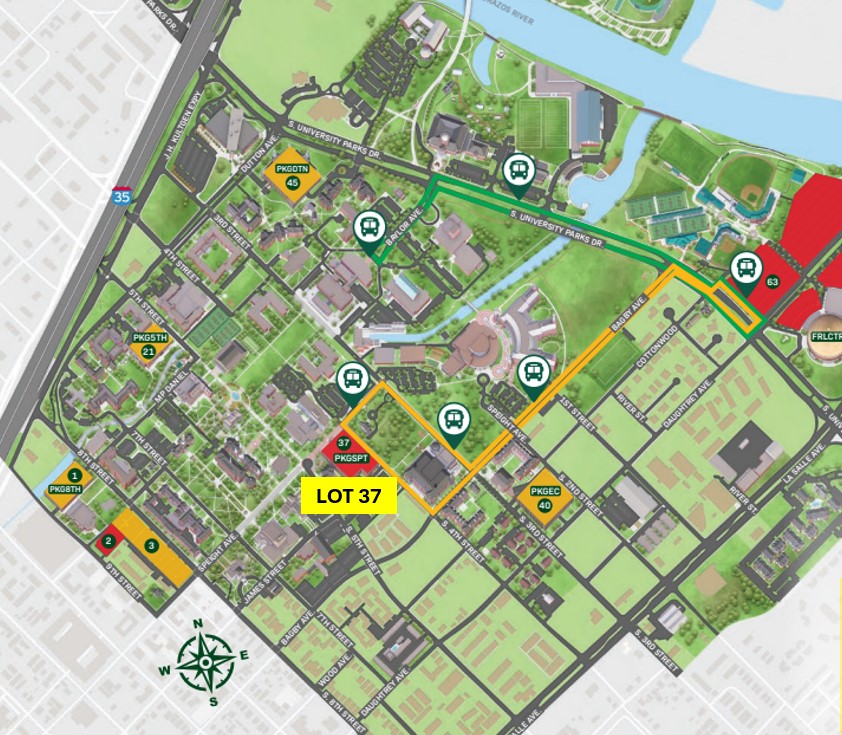 Map indicating location of Speight Garage